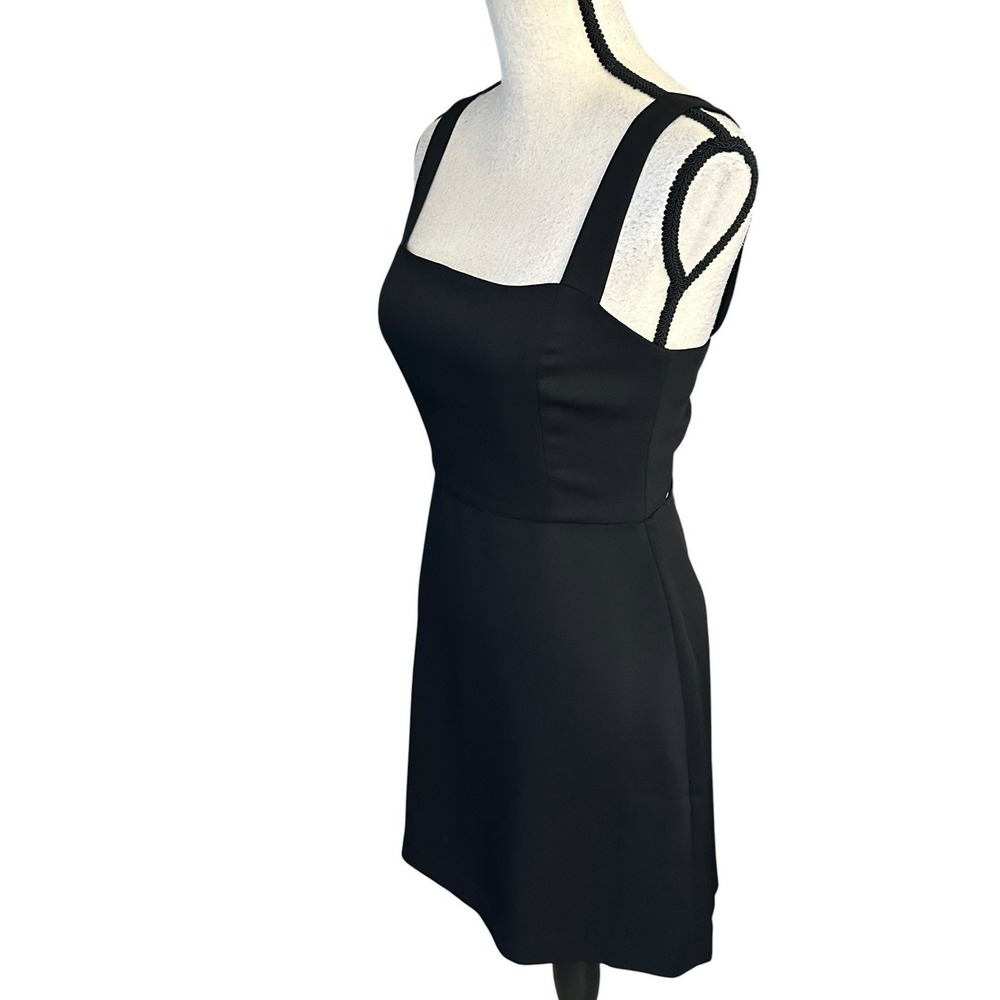 Aritzia Wilfred Aperature Tie-Back Black Noir Mini Dress Size 4‎ - Picture 5 of 14